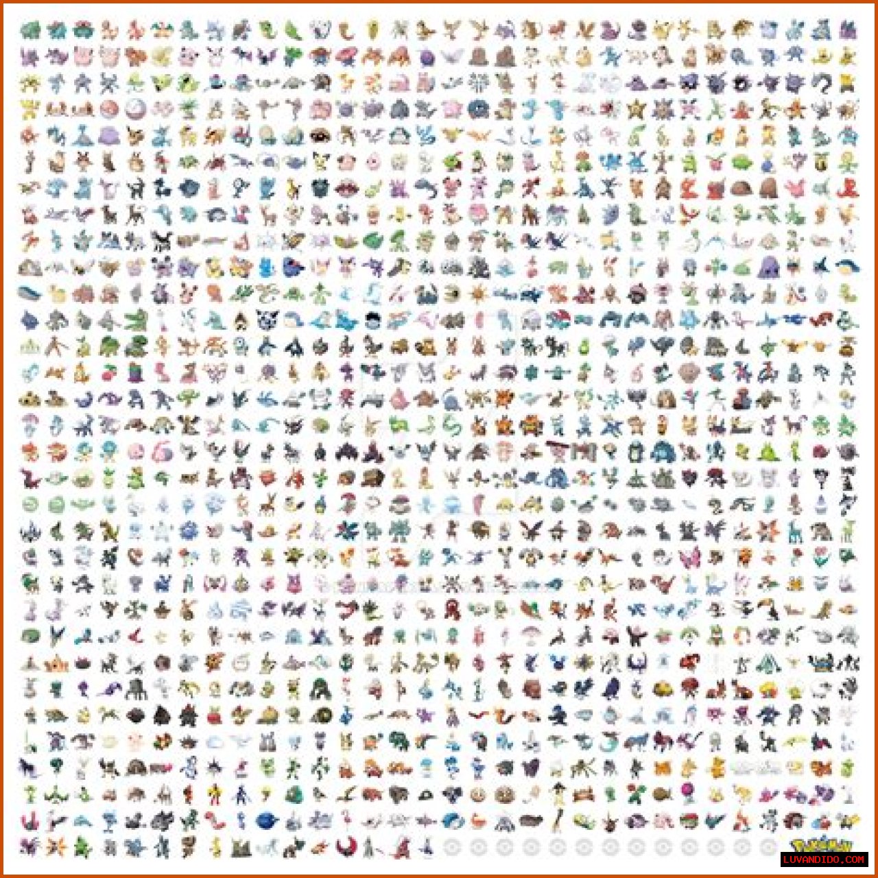 List of Pokémon by National Pokédex number